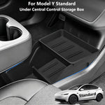 for Tesla Model Y Standard 2026 Accessories Center Console Storage Organizer Box Armrest Box Storage Tray Protection Mat