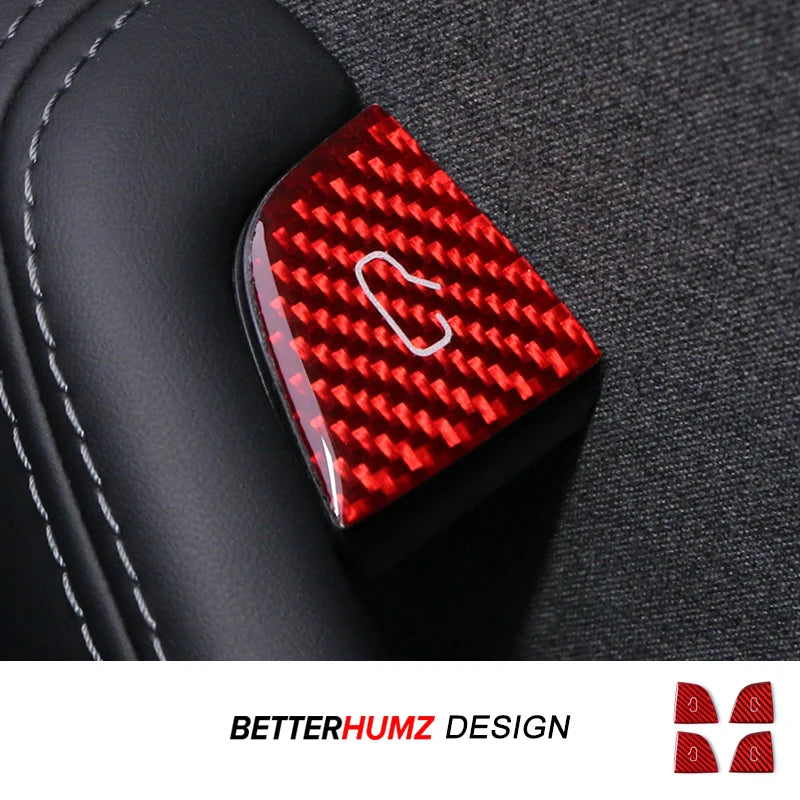 For Tesla Model 3 Highland Model Y Carbon Fiber Door Switch Trim | Interior Stickers