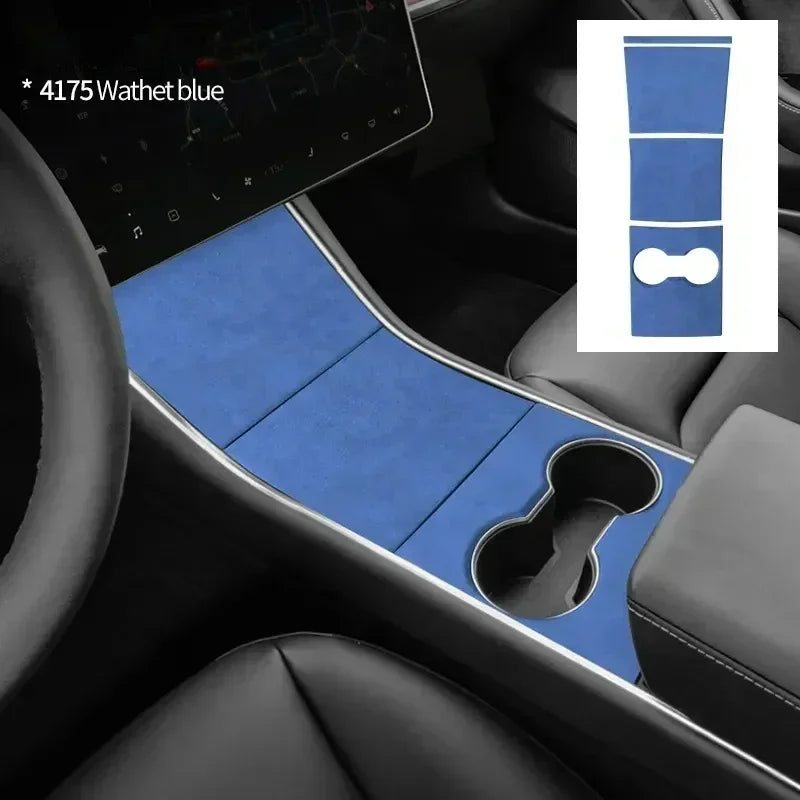 For Tesla Model 3 2017-2020 Car Central Console Gear Shifter Panel Modifed Decorative Cover Pad Sheath Shell Sticker