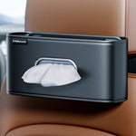 Car Tissue Box Cover Leather Universal Center Console Armrest Paper Towel Storage Bag Auto Seat Back Hanging Tissue Organizer