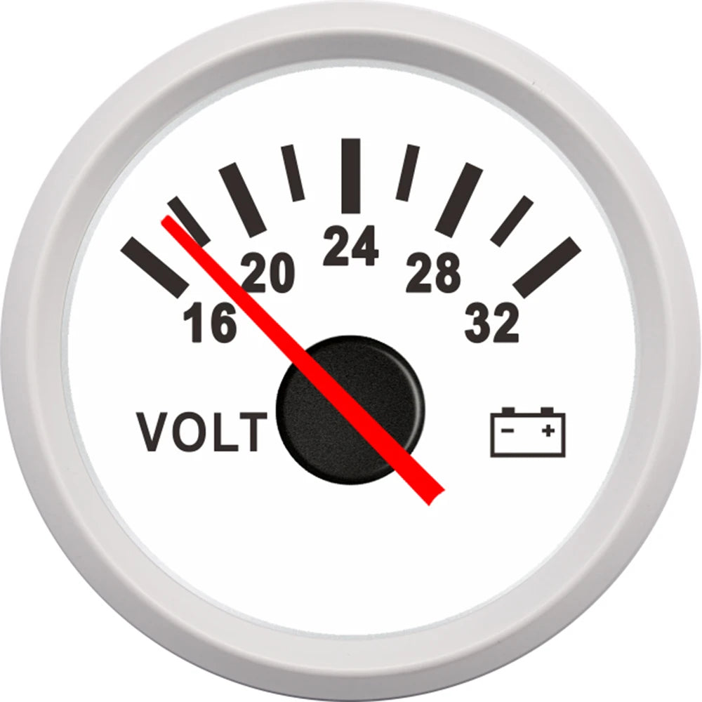AD Universal 52mm Voltmeter | 8-16V Waterproof Gauge for Car Motorcycle Boat with Red Ba detail view