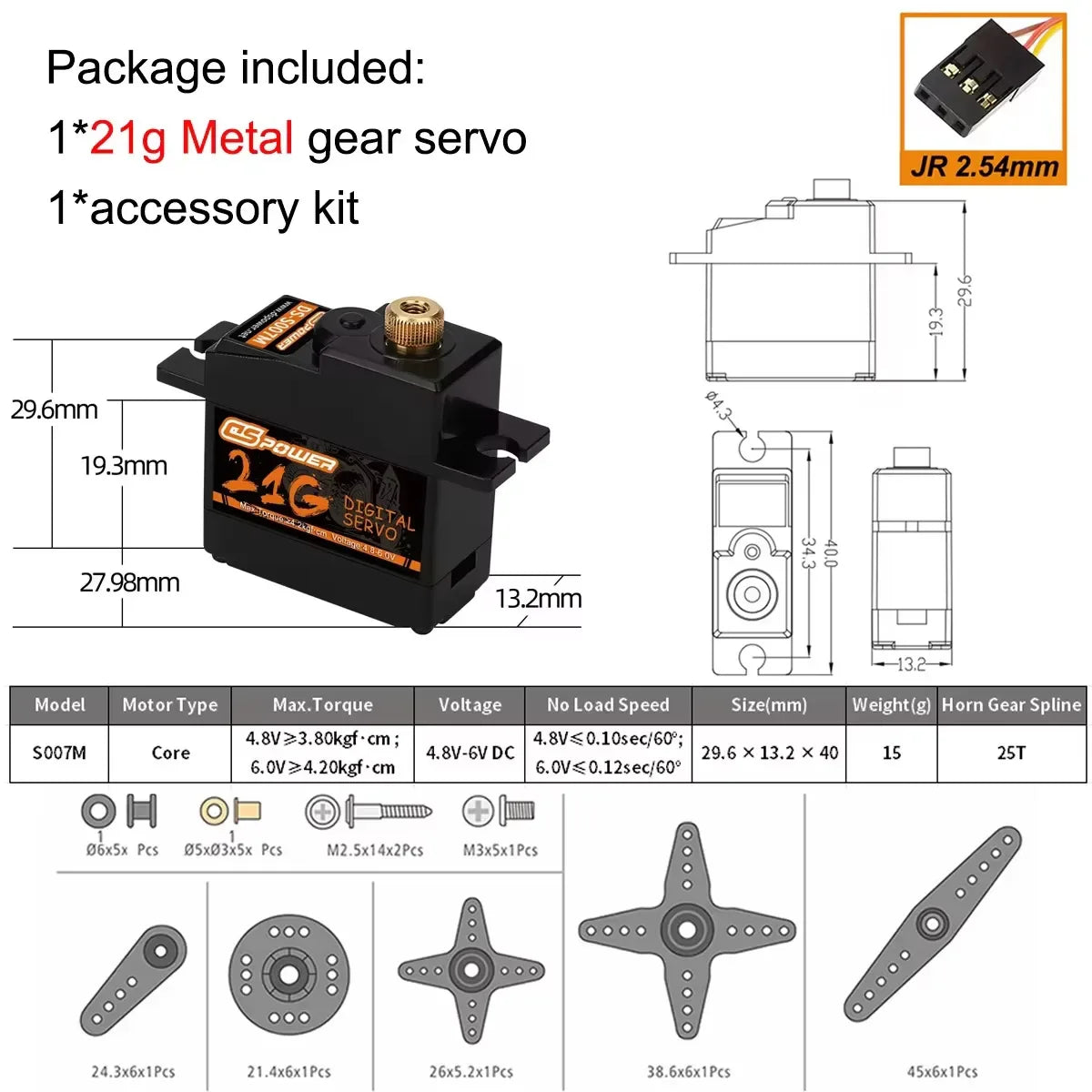 DSPOWER 21G Metal Gear Digital Servo for MN99S MN78 MN168 MN82 WPL HYPER GO Wltoys 144001 1/16 1/14 1/12 RC Car Boat Robot Toy