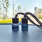 Square Glass Car Perfume Bottle Pendant | Empty Essential Oil Diffuser lifestyle view