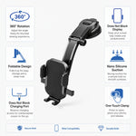 Car Phone Holder – Nano Flexible Silicone, 360° Rotation, Doesn't Block Screen, Compat close-up view