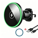 Magnetic Wireless Car Charger LED Phone Mount detail view