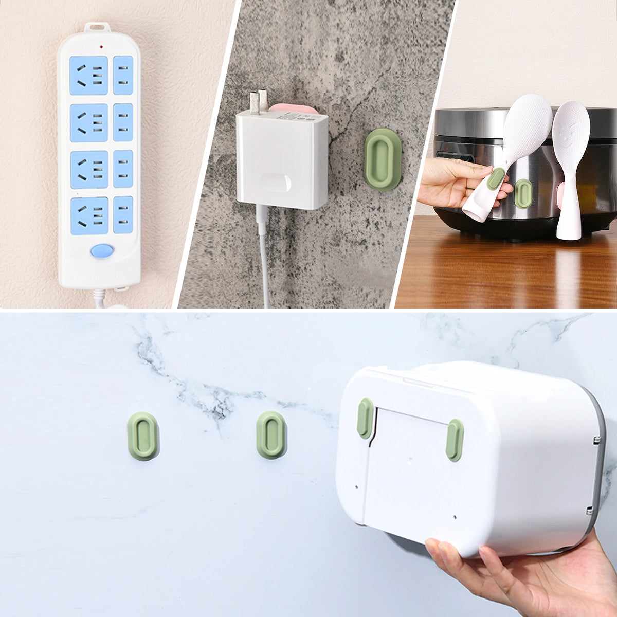 Magnetic Remote Control Bracket, Self-Adhesive Wall Mounted Storage lifestyle view