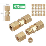 4/10pcs Brake Line Connector 4.75mm | No-Flare Repair Unions for Steel Brake Lines additional angle