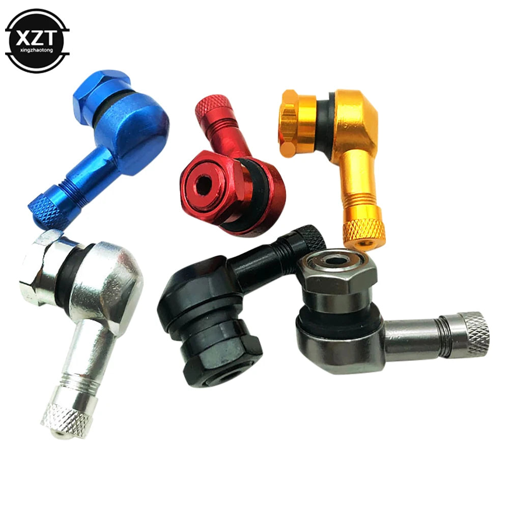 WYMECT 90 Degree Aluminum Alloy Motorcycle Tire Valve Stem | Tubeless Rim Valve detail view