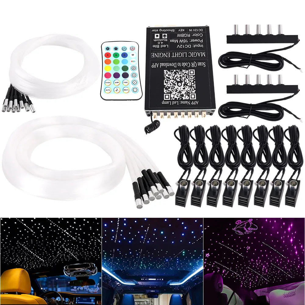 LED Star Roof Starlight Headliner – 16W RGB Fiber Optic Lamp with APP, Voice & Remote lifestyle view