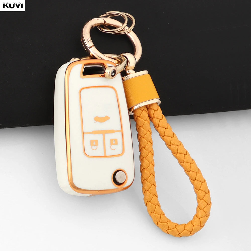 TPU Car Flip Key Case Cover Shell For Chevrolet Cruze Aveo Trax Sail Malibu Captiva O alternate view