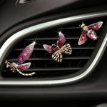 Butterfly Car Perfume Clip Dragonfly Shape Shiny Rhinestone Auto Air Outlet Freshener Perfume Clip for Car Accessories Interior