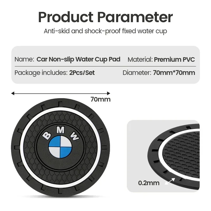 2Pcs For Bmw M Performance E46 E90 E60 F30 F10 E39 F20 pendant Silica Gel Car Coast additional angle