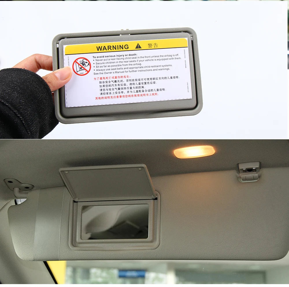2108102510 For Mercedes Benz C Class W202 1993-2000 E Class W210 19-02 Makeup Cosmetic Mirror Cover Car Interior Sun Shade Visor