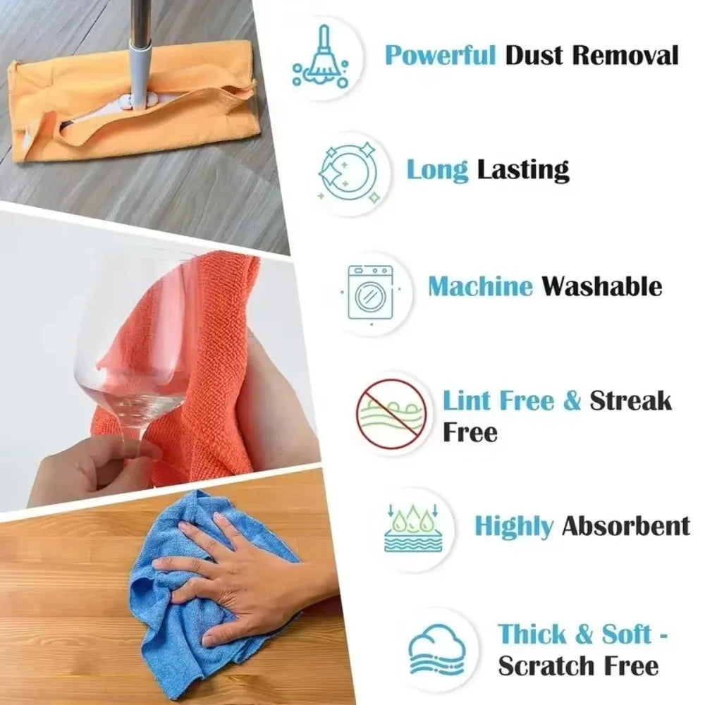 Microfiber Cleaning Cloth | Absorbent Dish Towel for Kitchen, Bathroom, Car lifestyle view