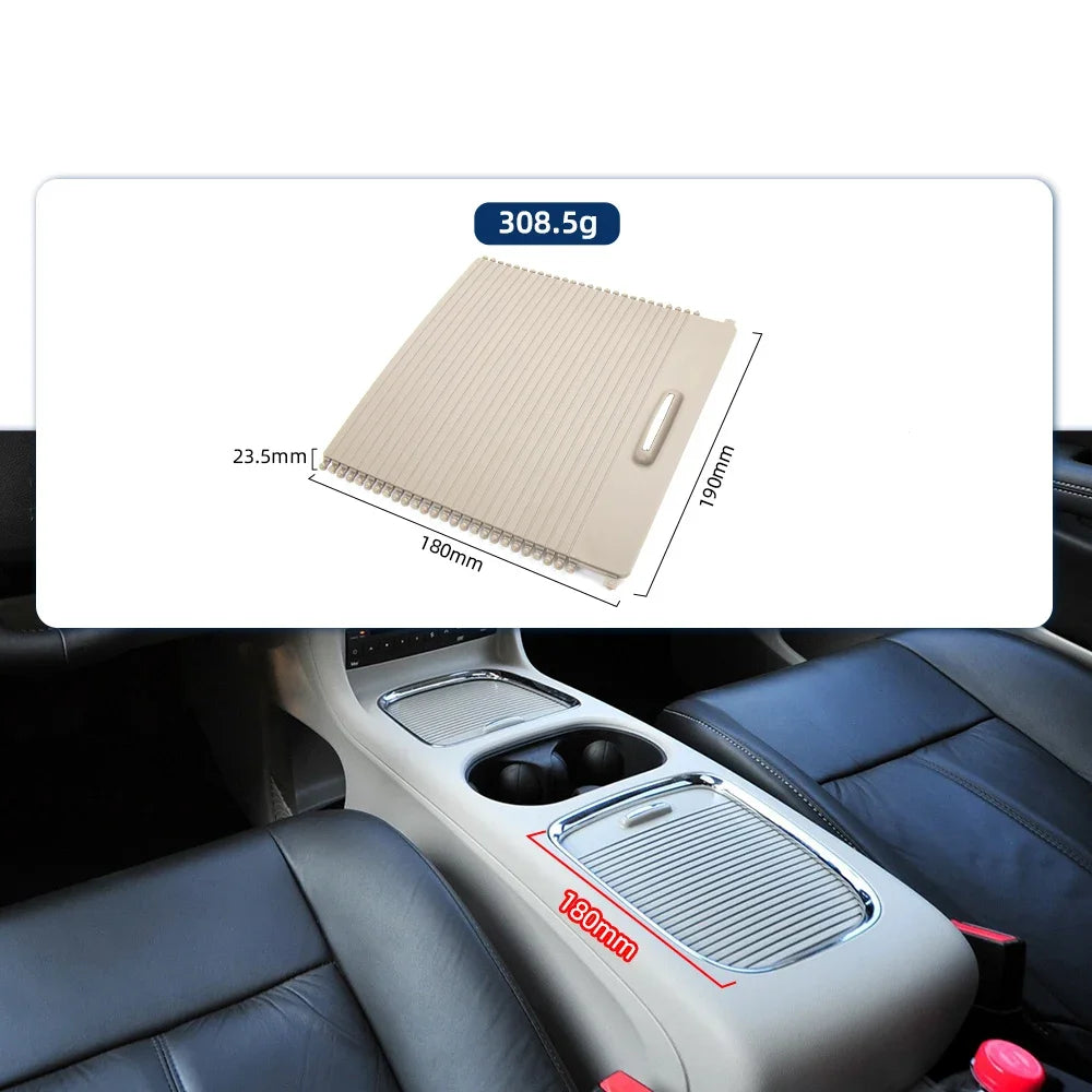 Storage Box Trim Cover Armrest Box Roller Blinds 1PC89BD1AG Center Console Replacement for Jeep Chrysler Lancia Voyager