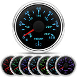 2" 52mm Water Temperature Gauge 0~120℃ 7 Color Backlight | Universal Marine Car Boa additional angle