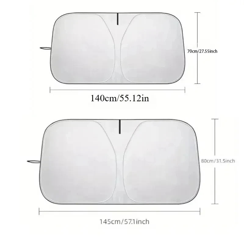 Auto Folding Sun Shade | Car Windshield Sunshade Cover additional angle