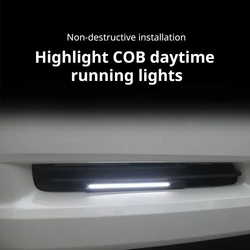 2pcs 17cm Universal Waterproof Daytime Running Lights COB Fog Lamp Car Styling Led additional angle