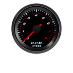 52mm 12V Turbo Boost Gauge | LED Smoke Lens Car Gauge close-up view