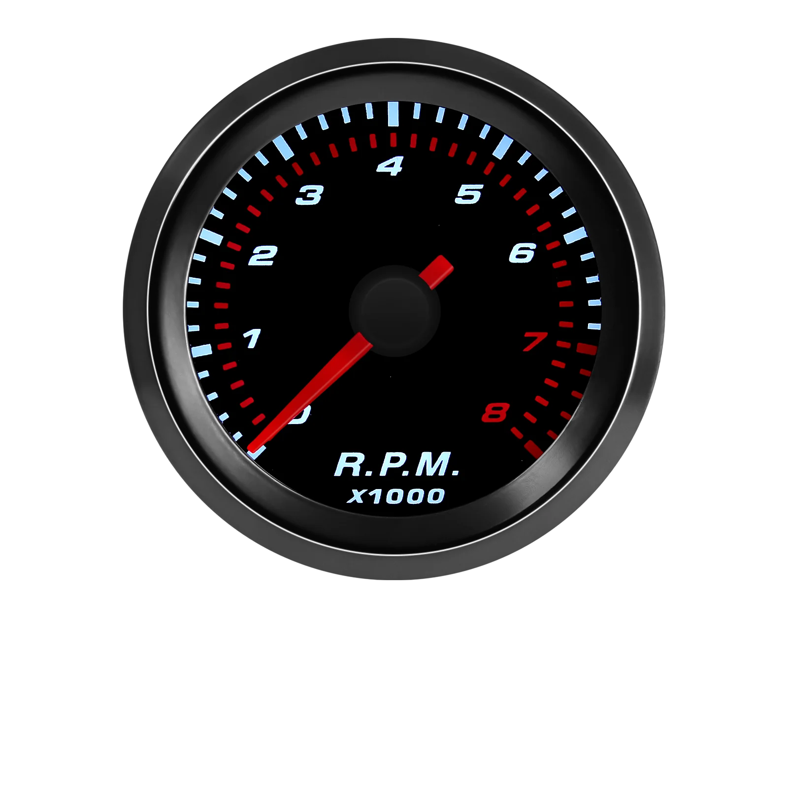 52mm 12V Turbo Boost Gauge | LED Smoke Lens Car Gauge close-up view