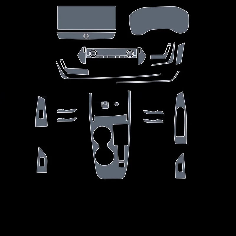 Nissan X-Trail 2021–2025 Dashboard & Navigation Screen Protection Film – Transparent Ant detail view