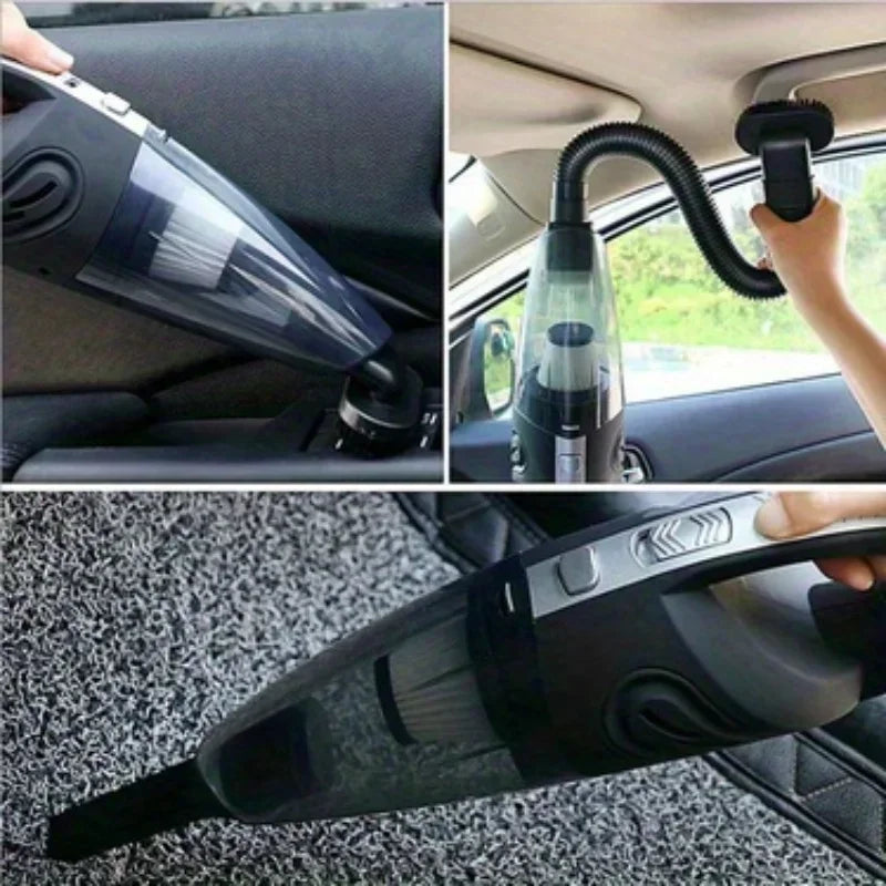 12V Rechargeable Car Vacuum - Portable Handheld Cleaner with Washable Filter for Auto Use