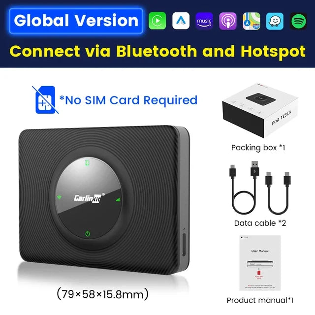 CarlinKit Wireless CarPlay Android Auto For Tesla Model 3 Model X Y Model S Auto Conn alternate view