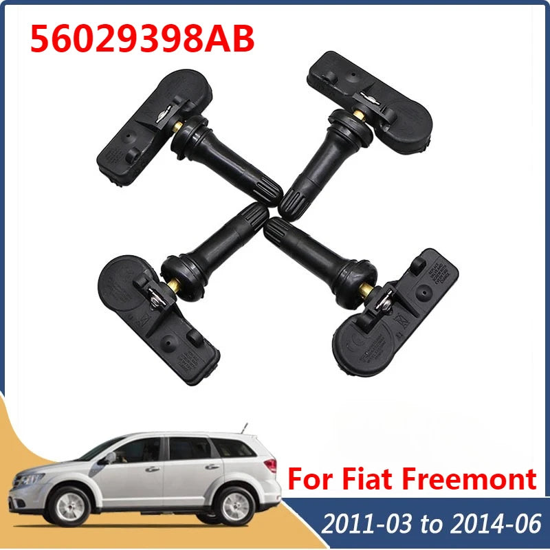 TPMS Tire Pressure Monitor Sensor 433MHz 4PCS | For Fiat Freemont 500L 56029398AB