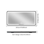 Fccemc Car Sun Visor Makeup Mirror LED Touch Screen Adjustable Brightness Auto Interior Makeup HD Mirror Charging Vanity Mirror
