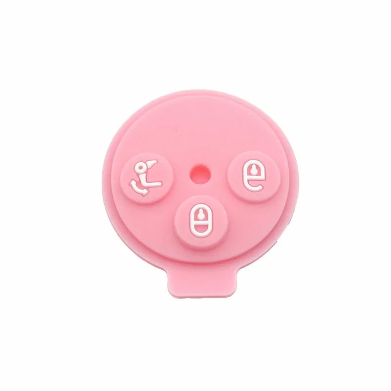 Xinyuexin 3 Buttons Silicone Pad Remote Key Shell Case for Mercedes-Benz Smart Fortwo close-up view