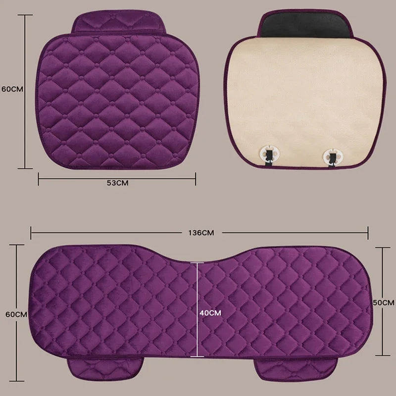 Car Front Rear Seat Cover Car Seat Covers Set Choose Car Seat Cushion Plush Seat Pa additional angle