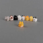 9Pcs Mini Cartoon Cat Car Ornaments Lovely Kawaii Decor for Car Dashboard Home Desktop close-up view