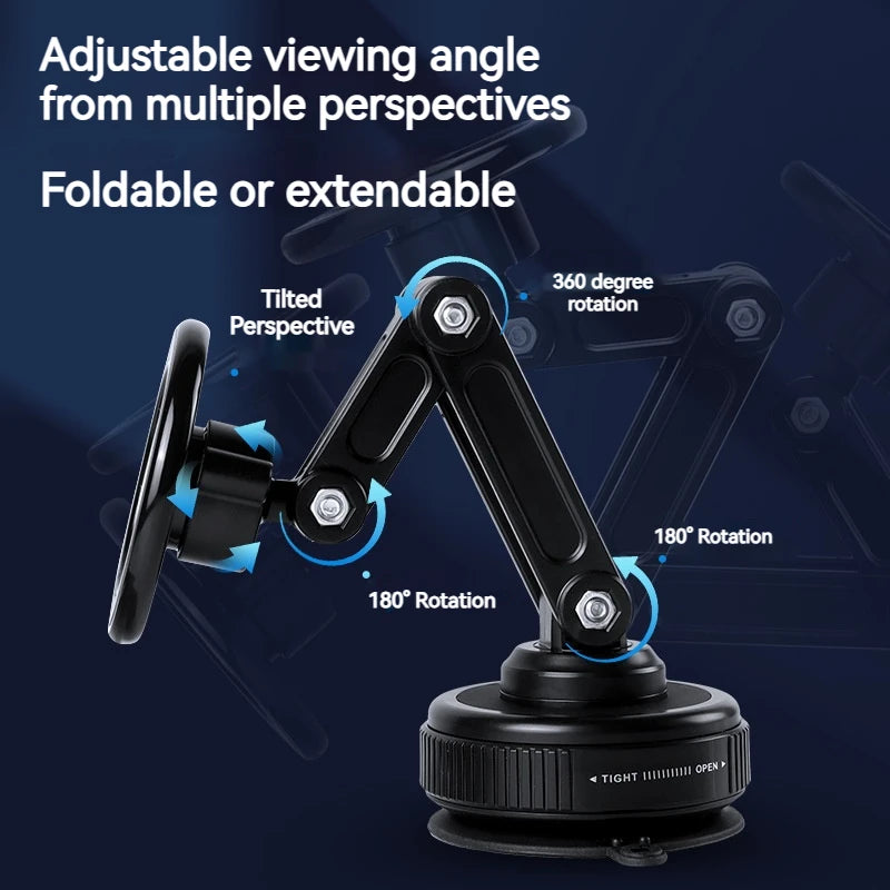 Universal Magnetic Car Phone Holder Foldable 360° Rotation close-up view