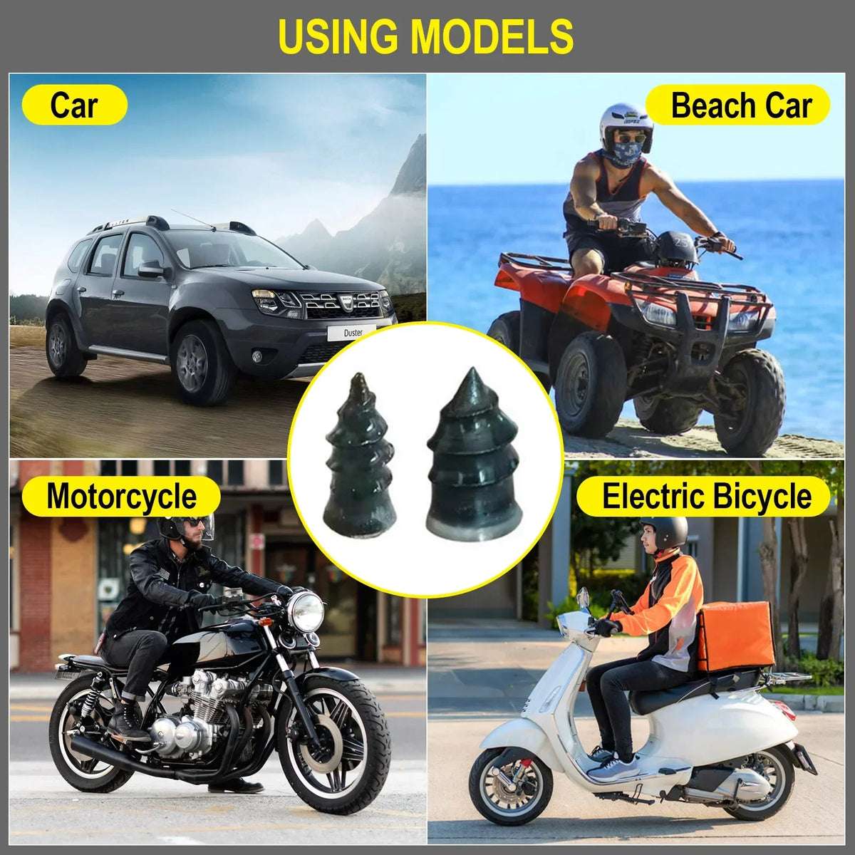 Universal Vacuum Tyre Repair Nail Kit Tubeless Tire Puncture Screw Fix Car Motorcycle lifestyle view