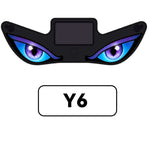 Solar Powered Car Neon Light Wireless Cool DEMON EYE Led Ambient Light Suction Cup USB close-up view