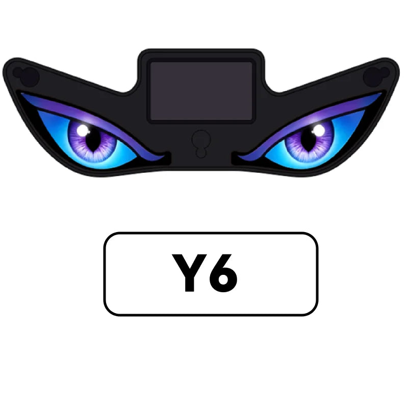 Solar Powered Car Neon Light Wireless Cool DEMON EYE Led Ambient Light Suction Cup USB close-up view