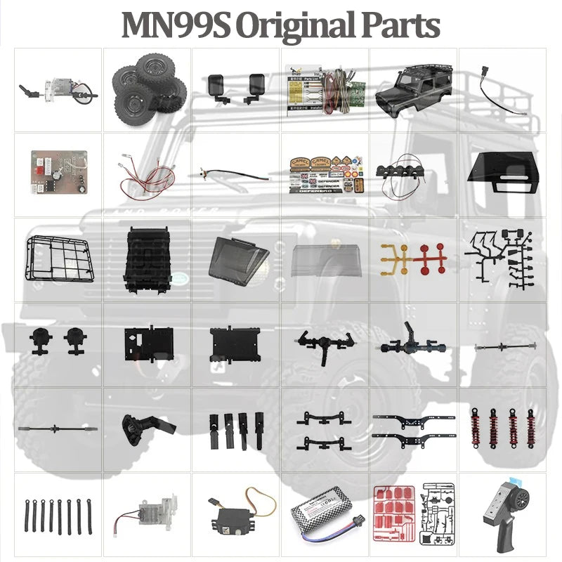 MN99 MN99S Model D90 D91 RC Car Window Mesh Upgrade Spare Parts Metal OP Simulated Decorations Acces