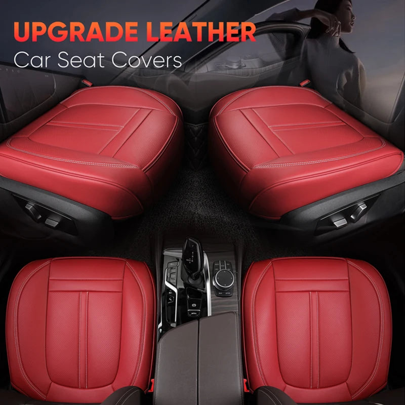 1PCS Nappa Leather Car Seat Cover Full Wrap Driver Car Seat Protector Mat Anti-Slip B alternate view