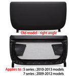 F10 F11 F01 F02 F07 Leather Car Seat Backrest Panel Storage Pocket Cover For BMW 5 7 S close-up view