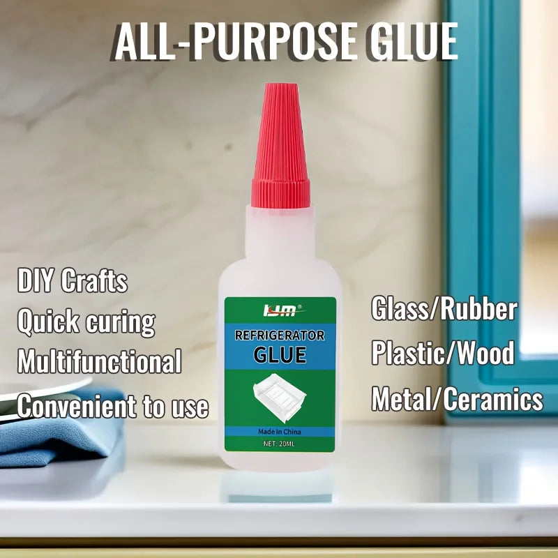 Freezer & Refrigerator Glue - Fast-Drying Heavy Duty Cold-resistant Adhesive with Nozzle detail view