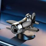 Cool Solar Powered Rotating Airplane Silent 360° Auto Spin Car Dashboard Ornament Multifunctional Car Interior Decoration Gifts