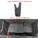 Car Rear Seat Rail Cover Replacement For Toyota Highlander XU40 XU50 2015-2021 2nd Ro lifestyle view