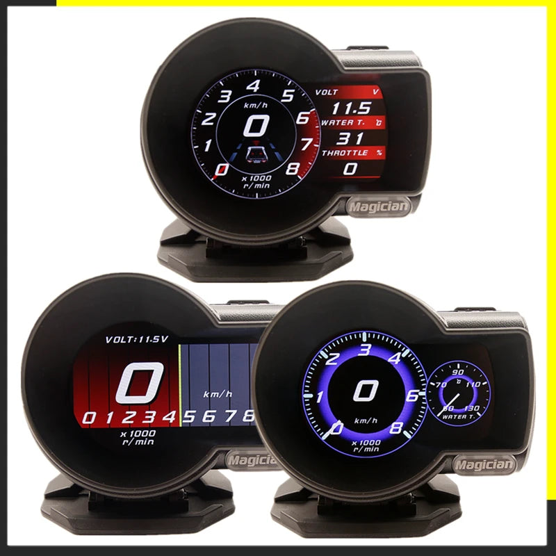 Profession Magician OBD2 F835 Head Up Display | Car Digital Boost Gauge Voltage Speed Meter Water Te
