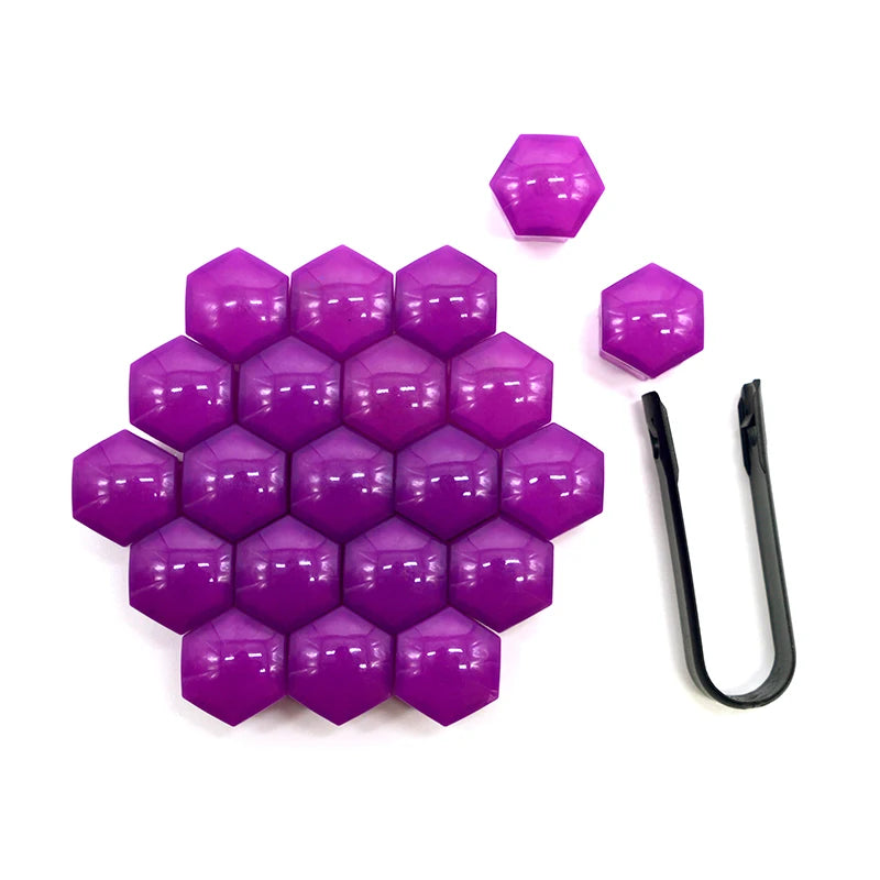 17mm/19mm/21mm 20Pcs Car Wheel Nut Caps Protection Covers Caps Auto Hub Screw Cover Bl close-up view