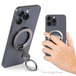 2025 Dual-Mode Phone Grip | Double-Sided Magnetic Ring Stand and Kickstand for MagSafe close-up view