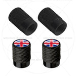 For Sweden Swedish Flag Union Jack Britain Flag Emblem 4Pcs Aluminum Motorcycle Car Ti close-up view