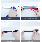Tesla Model 3 Highland Model Y Juniper Door Handle Cover | ABS Carbon Fiber 4Pcs Set close-up view