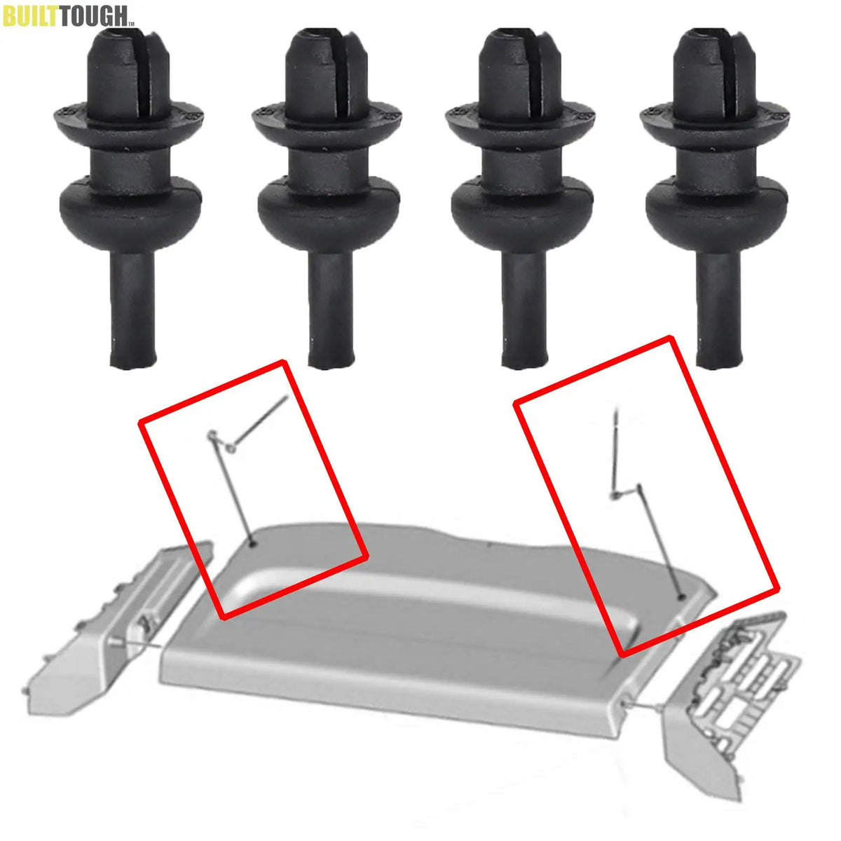Opel Corsa F 2019-2021 Trunk Parcel Shelf Clips, 4PCS