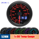 52MM 7-in-1 Car Gauge Set | LED Dual Display with Sensors for 12V Gasoline Vehicles detail view