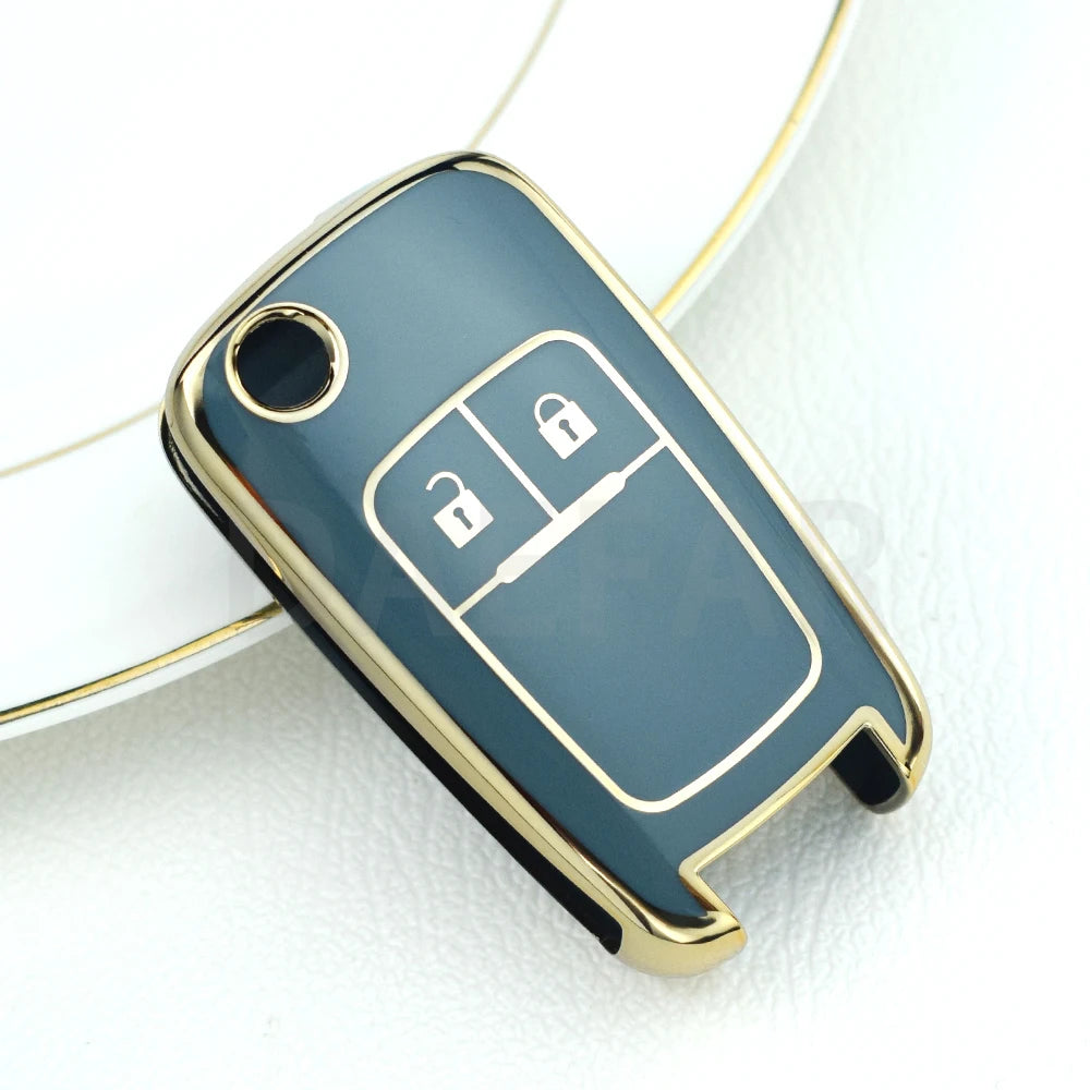 2 Buttons TPU Car Key Shell for Chevrolet Cruze Epica Lova Camaro Impala for Buick Ope close-up view